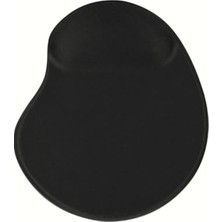 Die Grup Kaymaz Tabanlı Bilgisayar Mouse Pad, Siyah Düz, Bilek Destekli