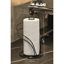 Edora Home Mat Siyah Kuğu Kağıt Havluluk Rulo Havluluk Peçetelik Mutfak Banyo Paslanmaz Metal