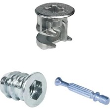 Die Grup 15/18 mm Çelik Dübelli Mobilya Bağlantı Elemanı 20 Adet Set