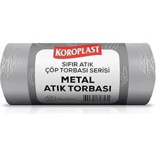 Vintessy Metal Atıklar Çöp Torbası 10'lu 80×110 Cm, Yırtılmaz, Yüksek Kapasite, Çift Katlı, Geri D�