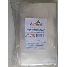 Vintessy Jelatin Torba Poşet 12X20 cm Şeffaf Kalın Mikron 1000 gr 1 Paket