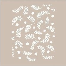 Die Grup A4 Stencil, Yaprak Modeli, Tek Ebat, Yaratıcı Tasarım