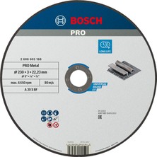 Vintessy Bosch Professional Kesme Diski, Düz, Standart, Metal Için A 30 S Bf, 22,23 Mm, 3,0 Mm, Gri, 260860