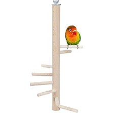 Die Grup Ağaç Sopalı Kuş Merdiveni, 30 cm Boy, Eğlenceli Tüneklik