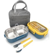 Die Grup Isı Yalıtımlı Termal Çantalı Çelik Lunch Box, Çok Bölmeli