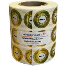 Die Grup 2500 Adet Pp Metalize Kalite Kontrol Etiketi 25MM Çap
