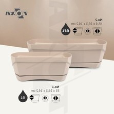 Die Grup Modern Balkon Saksısı, Kahve Renk, 6.6 Litre Kapasite