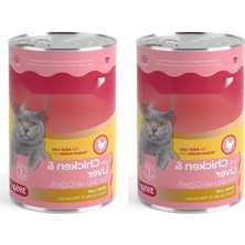 Die Grup Tavuk ve Ciğerli Yetişkin Kedi Konservesi 395 gr 2'li Paket
