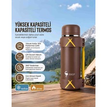Wolawood Premium Mega Boy Çift Katmanlı Vakumlu Paslanmaz Çelik Termos | Isı Koruyucu Tasarım, Sızdırmaz Kapak, Sıcak & Soğuk Ofis, Okul, Spor, Kamp, Seyahat Dayanıklı Termal Matara
