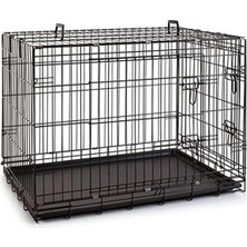 Die Grup Siyah Metal Kedi ve Köpek Kafesi 107X71X78 cm Boyutlarında