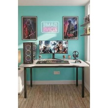 Die Grup 140 cm Beyaz Oyun Çalışma Masası - Gaming Için Ideal
