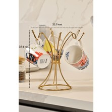 Edora Home Parlak Altın Takı Standı Kolye Bileklik Tesbihlik Düzenleyici Paslanmaz Metal