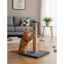 Die Grup 52 cm Peluş Kedi Tırmalama Tahtası, Gri Renkli