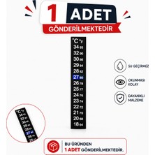 Muyu Craft Akvaryum Yapışkanlı Derece Termometre – Dıştan Yapıştırmalı Su Sıcaklık Göstergesi °c / °f