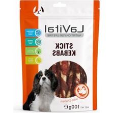Die Grup Lavital Stick Kebabs Tavuk, Ördek ve Ciğerli Köpek Ödül Çubuğu 100G Yetişkin Köpekler Için Yüksek Proteinli