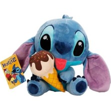 Die Grup Dondurma Yiyen Stitch Peluş Oyuncak - 25 cm Eğlenceli Karakter
