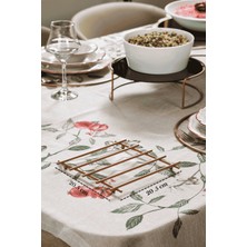 Edora Home Rose Yanmaz Nihale Tencere Altlığı Tezgah Üstü Altlık Paslanmaz Metal