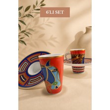 Edora Home Türk Kahvesi Fincan Takımı Palermo 6 Kişilik 12 Parça