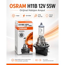 Osram H11B 12V 55W Orijinal Halojen Ampul Tekli Far Sis Ampulü