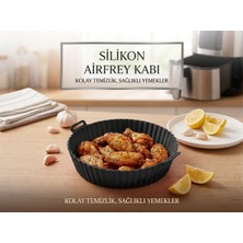 Sevora Home Isıya Dayanıklı Silikon Airfryer Kabı Yanmaz Yapışmaz Hava Fritözü Yeniden Kullanılabilir Kalıp Tüm Cihazlara Uyumlu