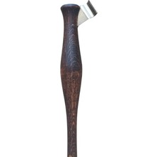 Sanathobi El Yapımı Copperplate Obliq Kalem Sapı, Gölge Yazı, Kahverengi Desenli, Ardıç Ağacı-D4