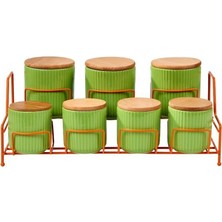 Edora Home Turuncu 7 Bölmeli Çok Amaçlı Düzenleyici Organizer Paslanmaz Metal