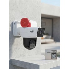 Blic Aura Akse  6mp Çift Lensli Wi-Fi Smart Ptz Akıllı Güvenlik Kamerası - 360° Hareketli Dış Mekan, Siren Alarmı ve Gece Görüşlü