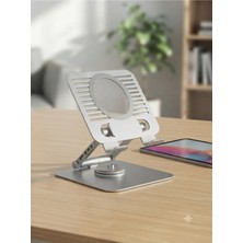Acl Aura Akse 360 Derece Dönebilen Alüminyum Alaşım Katlanabilir Metal Tablet ve Laptop Standı (4-12.9 Inç Uyumlu)