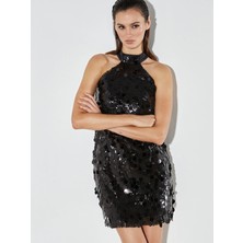 Lc Waikiki Yeni Sezon Halter Yaka Payetli Mini Elbise