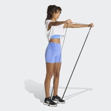 adidas 3 Stripes Studio All Me Booty Kadın Mavi Antrenman Taytı.-