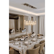 Edora Home 3'lü Mat Gold Sunum Seti 8 Adet Supla Peçetelik Nihale