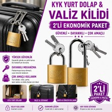 Sarı Asma Kilit Kısa ve Uzun Pimli – Dolap, Kapı, Kepenk, Valiz, Bavul ve Çanta Kilidi