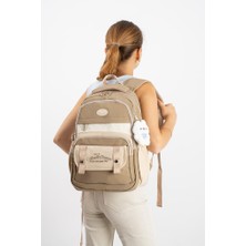 Baginn Ventis Unisex Okul Çantası Lise Ortaokul Maskotlu Sırt Çantası 43*30 cm Çok Cepli Vnt5-H