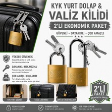 Kısa Tip ve Uzun Pimli Sarı Asma Kilit – Dolap, Kapı, Kepenk, Valiz ve Bavul Güvenlik Kilidi