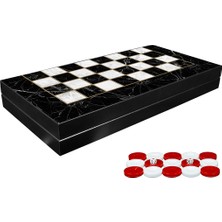 Magicool Özel Tasarlanmış Mermer Desenli Tavla