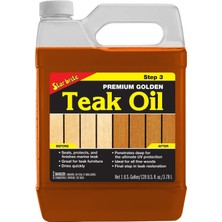 Star Brite Starbrite® - Premium Altın Sarısı Tik Yağı - 3. Adım (3.79 L): Standart Yağlardan 6 Kat Daha Dayanıklı, Tik Ahşaplarınız Için Mükemmel Altın Parıltısı!