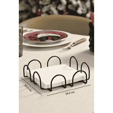 Edora Home Siyah 18 Cm Peçetelik Büyük Boy Peçete Standı Kafe Restoran Otel Paslanmaz Metal
