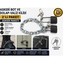Öğrenci Yurdu Dolap Kilidi | Çelik Zincirli Asma Kilit | Valiz, Bavul ve Çanta Güvenlik Kilidi