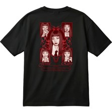 BarsDepo Jennie Baskılı Tişört, Oversize Unisex Tişört Çocuk / Yetişkin