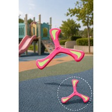 Boldy Aerodinamik Boomerang Çubuğu - Geri Dönen Uçan Boomerang - Spor Boomerangı - Uçan Disk - Egzersiz Bumerangı - Çubuk Yakalama Oyunu - Atış Boomerang (Pembe-Fıstık Yeşili)