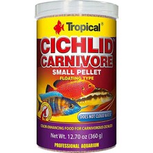 Tropical Cichlid Carnivore Small Pellet Çiklit Balık Yemi 360 gr