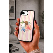 BG AKSESUAR iPhone 17E Uyumlu Hindistancevizi Desenli Kamera Korumalı Darbelere Dayanıklı Kılıf