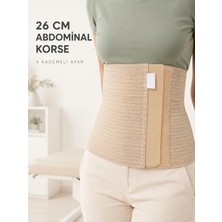 Aydogan's Abdominal Doğum Sonrası Korse 26 cm Geniş 4 Kademeli Cırtlı Ayarlanabilir