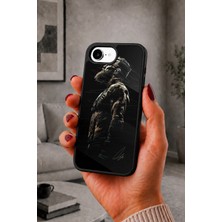 BG AKSESUAR iPhone 17E Uyumlu Dövüşçü Desenli Kamera Korumalı Darbelere Dayanıklı Kılıf