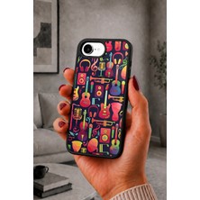 BG AKSESUAR iPhone 17E Uyumlu Enstrüman Desenli Kamera Korumalı Darbelere Dayanıklı Kılıf