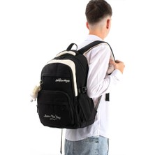 Baginn Ventis Unisex Maskotlu Okul Çantası Lise Ortaokul Sırt Çantası 43*30 cm Çok Cepli Vnt5-J