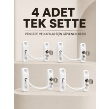 AyrStore Anahtarlı Pencere Emniyet Kilidi 4 Adet Güvenlik Seti