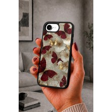 BG AKSESUAR iPhone 17E Uyumlu Bordo Desenli Kamera Korumalı Darbelere Dayanıklı Kılıf
