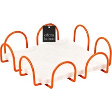 Edora Home Turuncu 18 Cm Peçetelik Büyük Boy Peçete Standı Kafe Restoran Otel Paslanmaz Metal