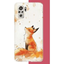 Aksesuarist Redmi Note 10 / 10S Uyumlu Tilki Baskılı Silikon Kılıf